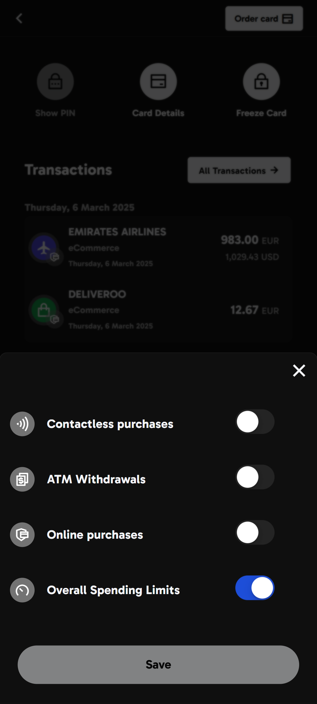 Mobile White Label Branded Payment Card - Crypto friendly Fintech Application