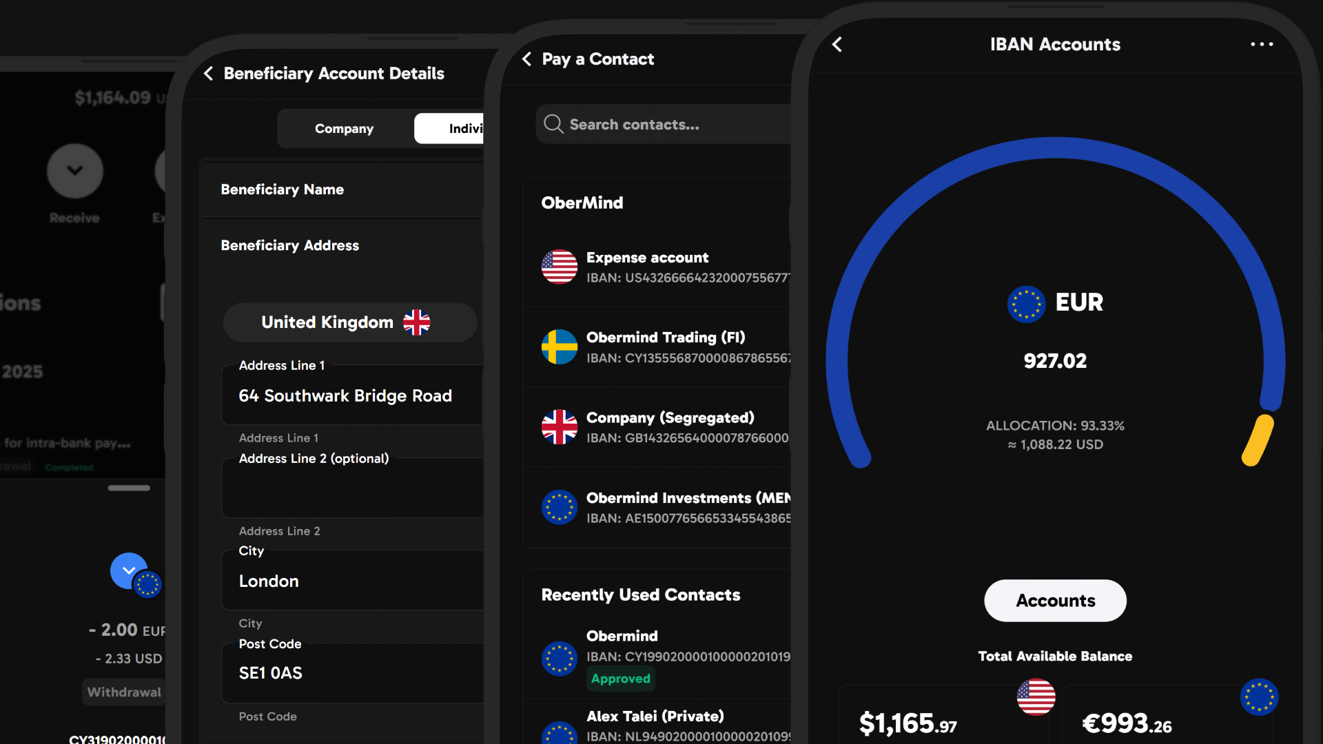 Obermind Embedded Banking (Baas) - White Label Fintech Mobile App