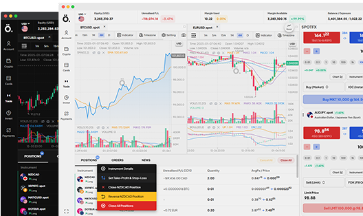 Obermind White Label Trading Platform - Light and Dark Skin